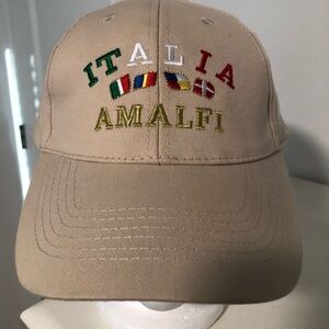 Italia Amalfi Tan Embroidered Cap